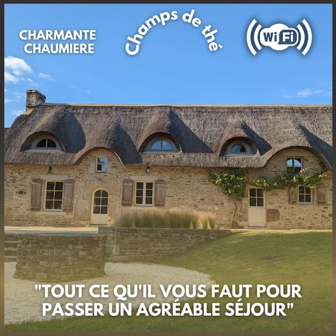 Maison Typique Bretonne Avec Toit De Chaume Camors Ngoại thất bức ảnh